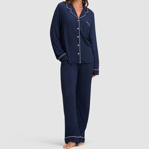 Cozy Earth Women's Bamboo Stretch-Knit Long Sleeve Pajama Set